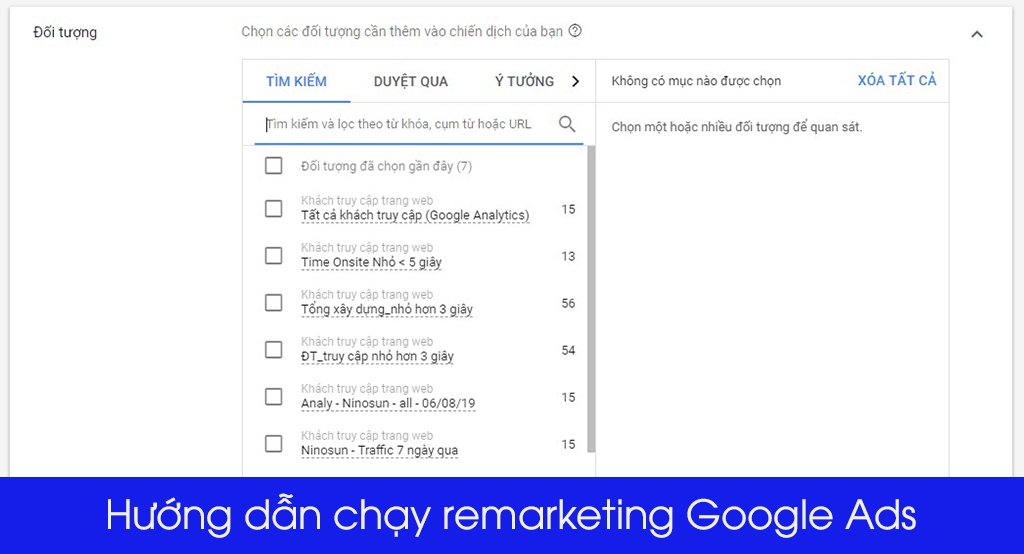 chạy remarketing google ads