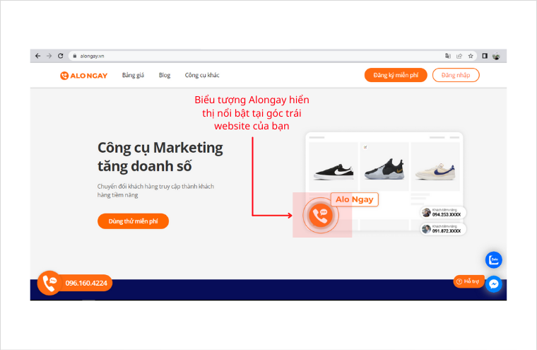 Công cụ Alongay hỗ trợ website Tài Chính có được thông tin khách hàng