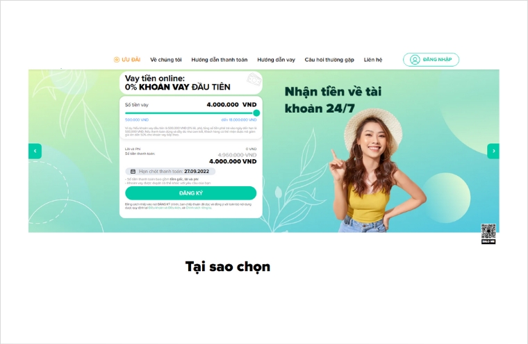 Website tài chính có nội dung trực quan, đơn giản dễ dàng thu hút khách hàng