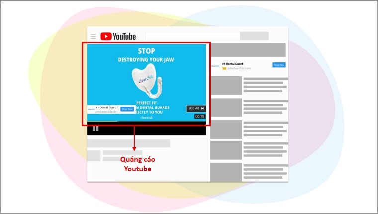 Quảng cáo Youtube thường xuất hiện ngay đầu hoặc cuối video gốc. Không làm phiền tới quá trình xem video của người dùng