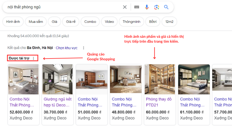 Quảng cáo Google Shopping