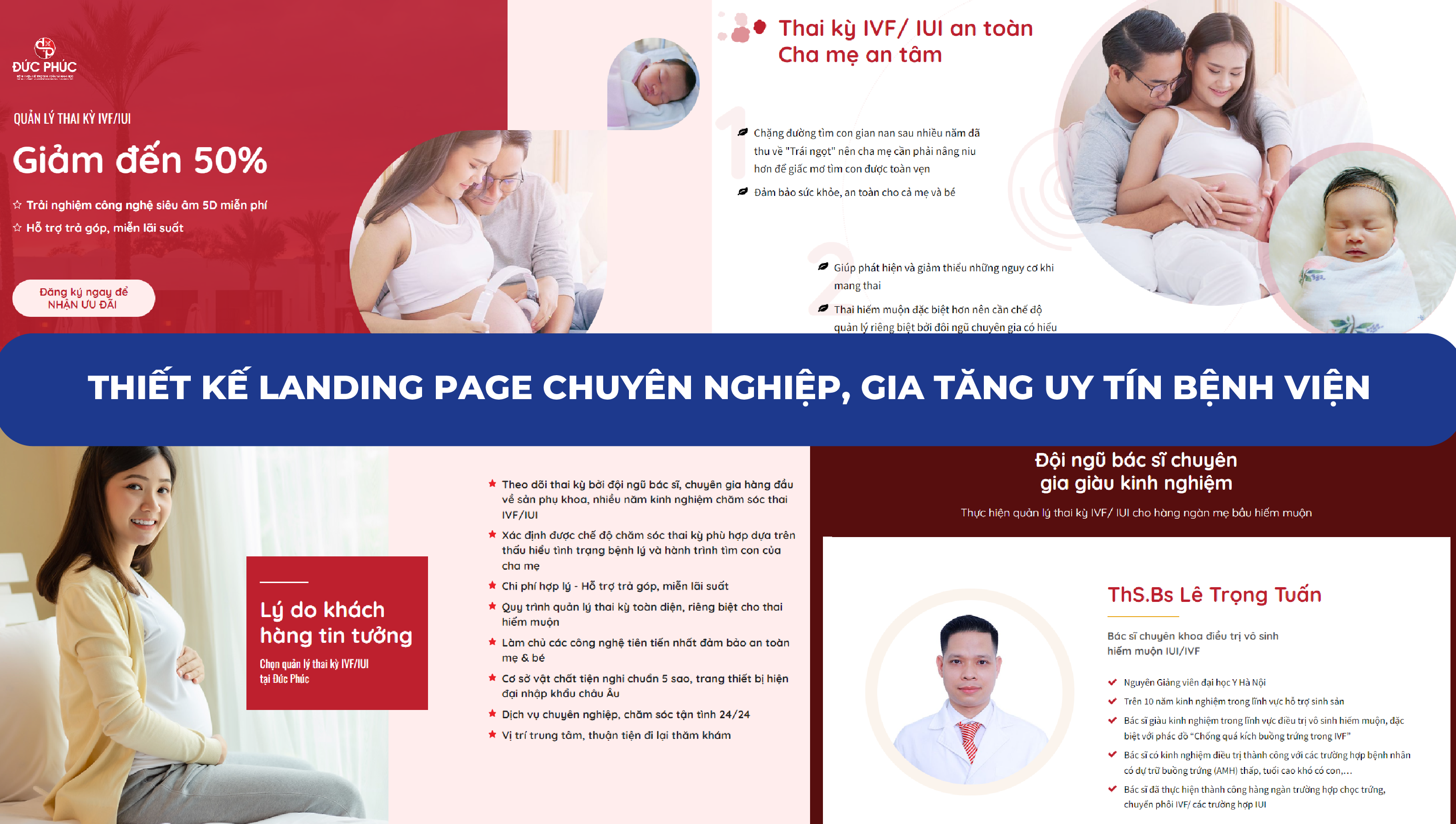 Thiết kế Landing Page chuyên nghiệp, gia tăng uy tín Bệnh viện